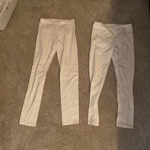 2 Pairs Of Old Navy Girls Size XL (14) White Leggings